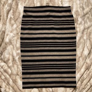 Rachel Rachel Roy Black & Gold sparkle pencil skirt